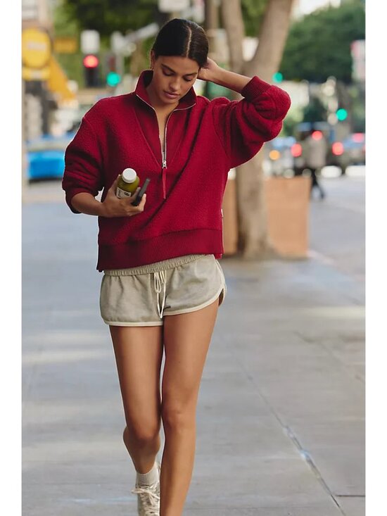 Varley Tops - NEW Varley Size XL Women's Jaylin Half-Zip Fleece Sweater - Red Dahlia